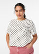 Polka dot cotton T-shirt, Vanilla, Model image number 0