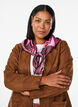 Square scarf in a satin-look with a patterned design, Red, Model image number 0