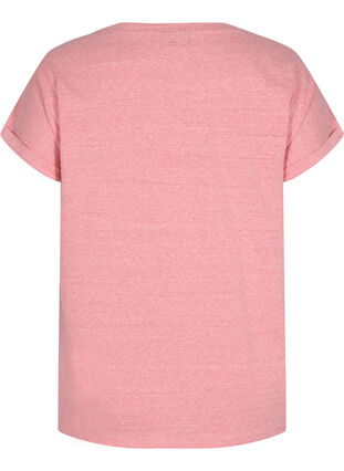 Mottled t-shirt in cotton, Blush Mel, Packshot image number 1