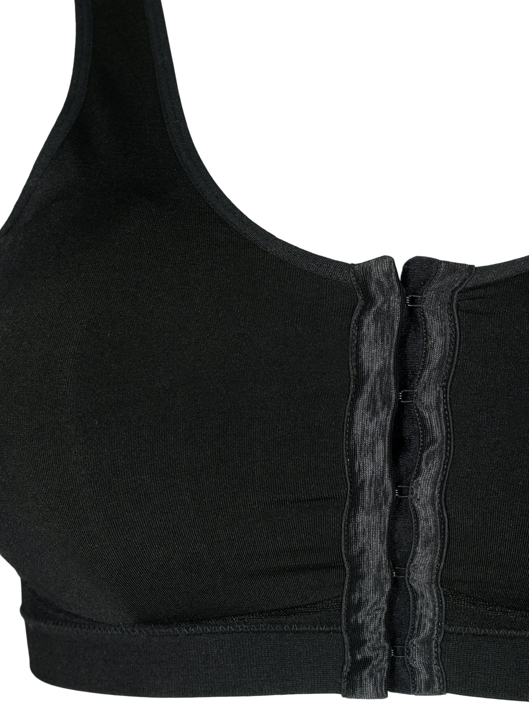 Zizzifashion Seamless bra with front closure, Black, Packshot image number 2