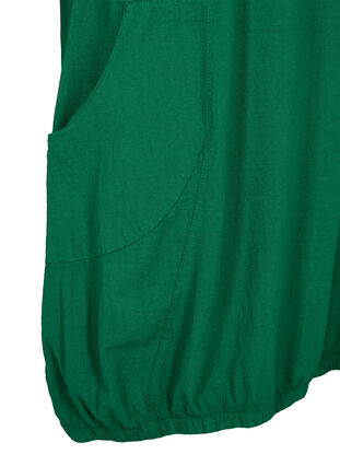 Short sleeve cotton dress, Verdant Green, Packshot image number 3