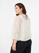 Lace blouse with 3/4 sleeves, Vanilla, Model image number 2