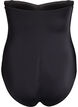 Strapless swimsuit with draping and padded cups, Black, Packshot image number 1