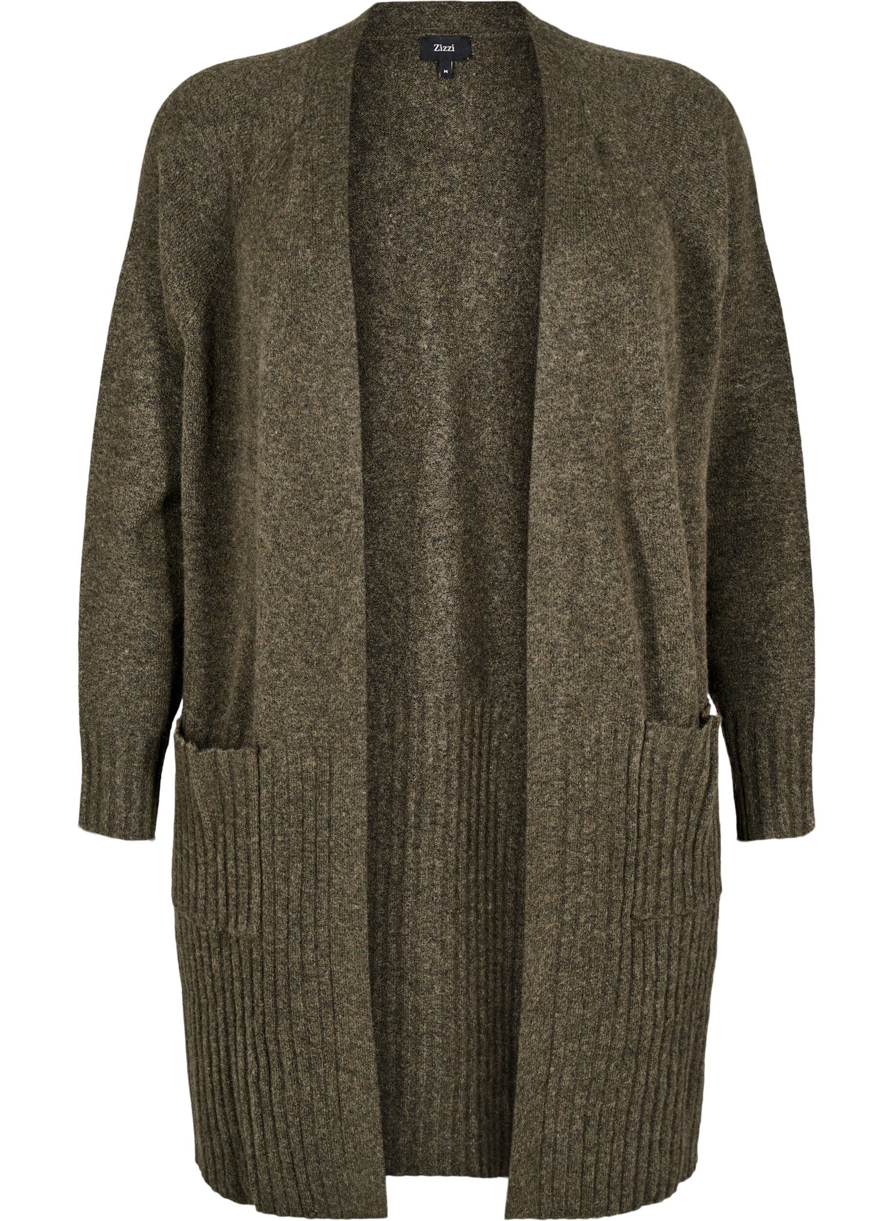 Zizzifashion Long cardigan with pockets, Sea Turtle Mel., Packshot image number 0