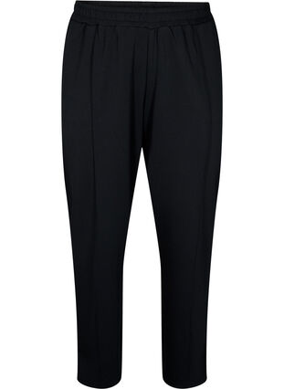 Trousers in modal mix with slit, Black, Packshot image number 0