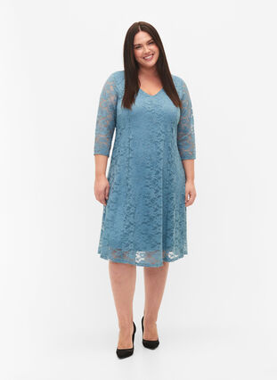 Lace dress with 3/4 sleeves, Citadel, Model image number 2