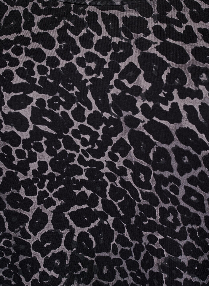 T-shirt with TENCEL™ Lyocell and leopard print, Grey, Packshot image number 2