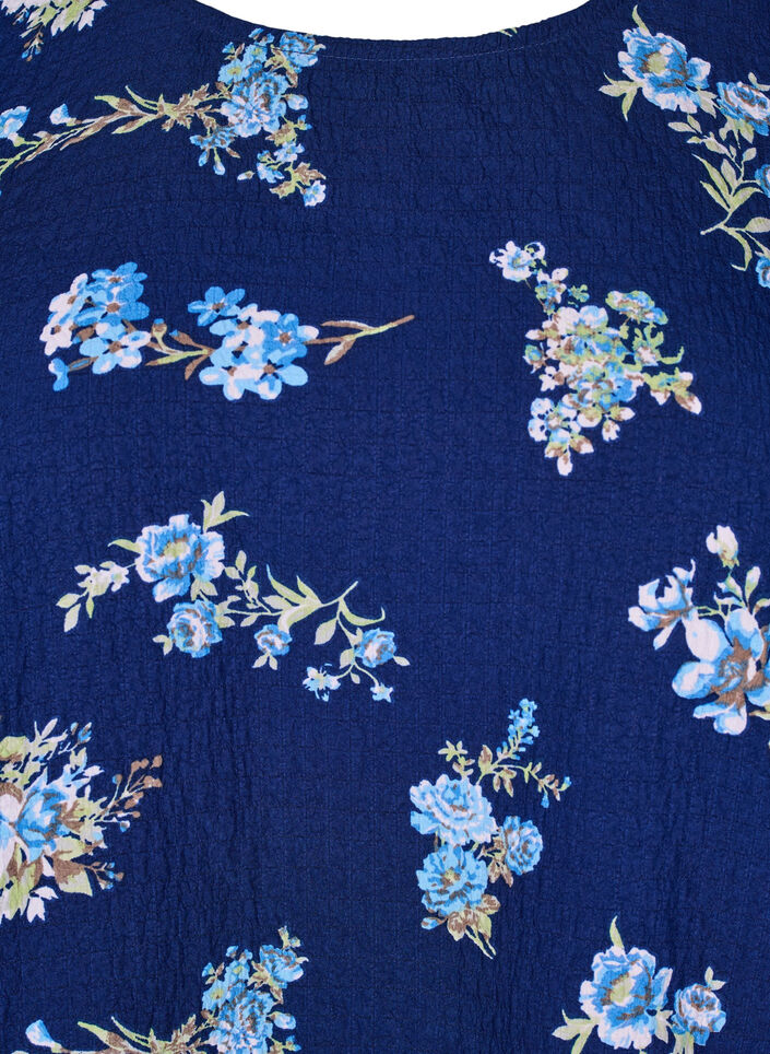 FLASH - Long-sleeved blouse with small flowers, Blue Flower, Packshot image number 2