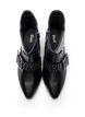 Leather ankle boot with strap and studs, Black, Packshot image number 2