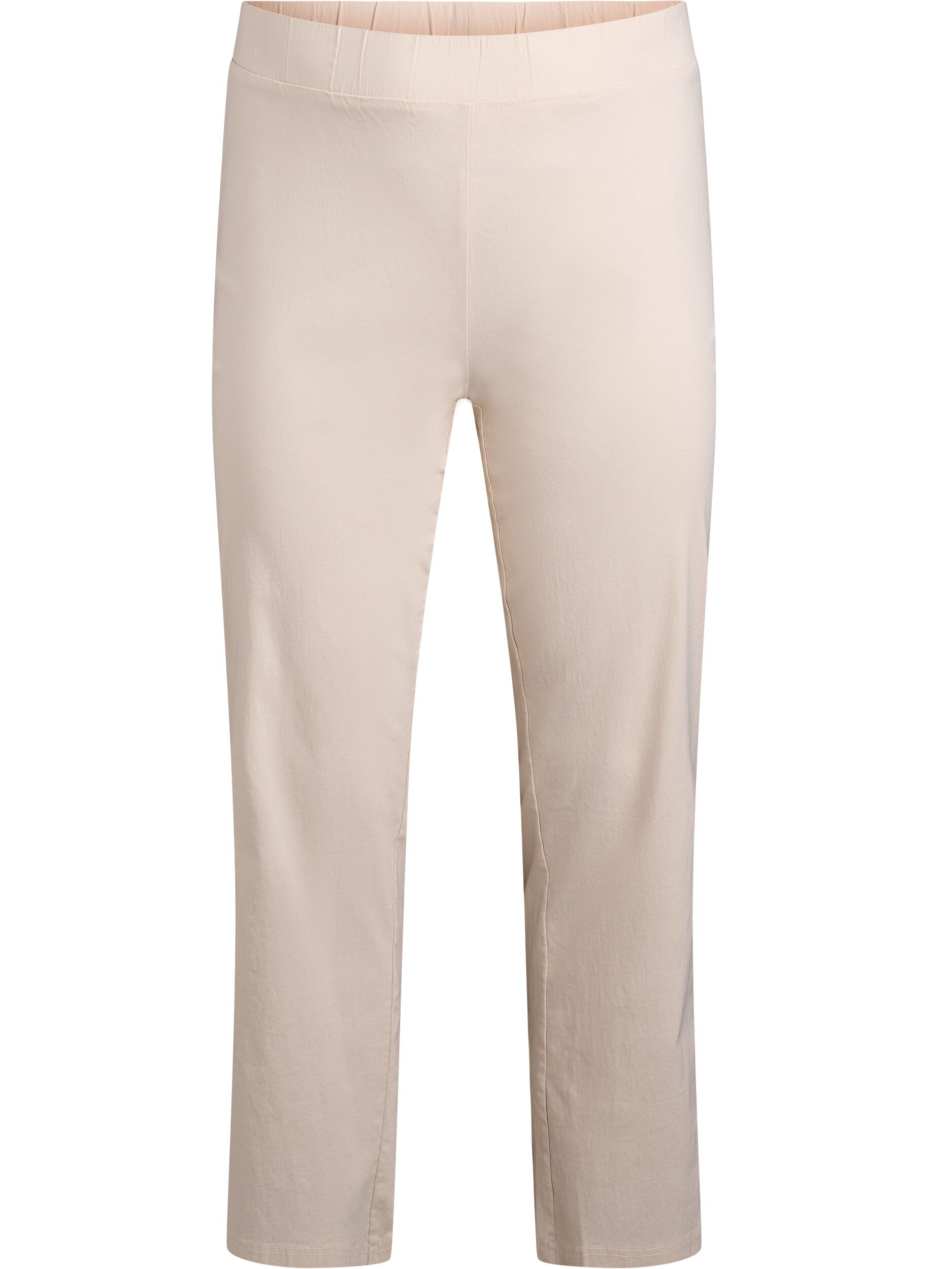 Zizzifashion Stretchy pants in viscose, Beige, Packshot image number 0