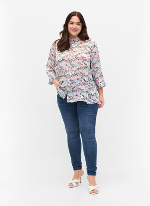 Printed shirt with 3/4 sleeves, Multi Dot, Model image number 2