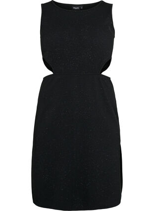 Sleeveless dress with cut-out section, Black, Packshot image number 0