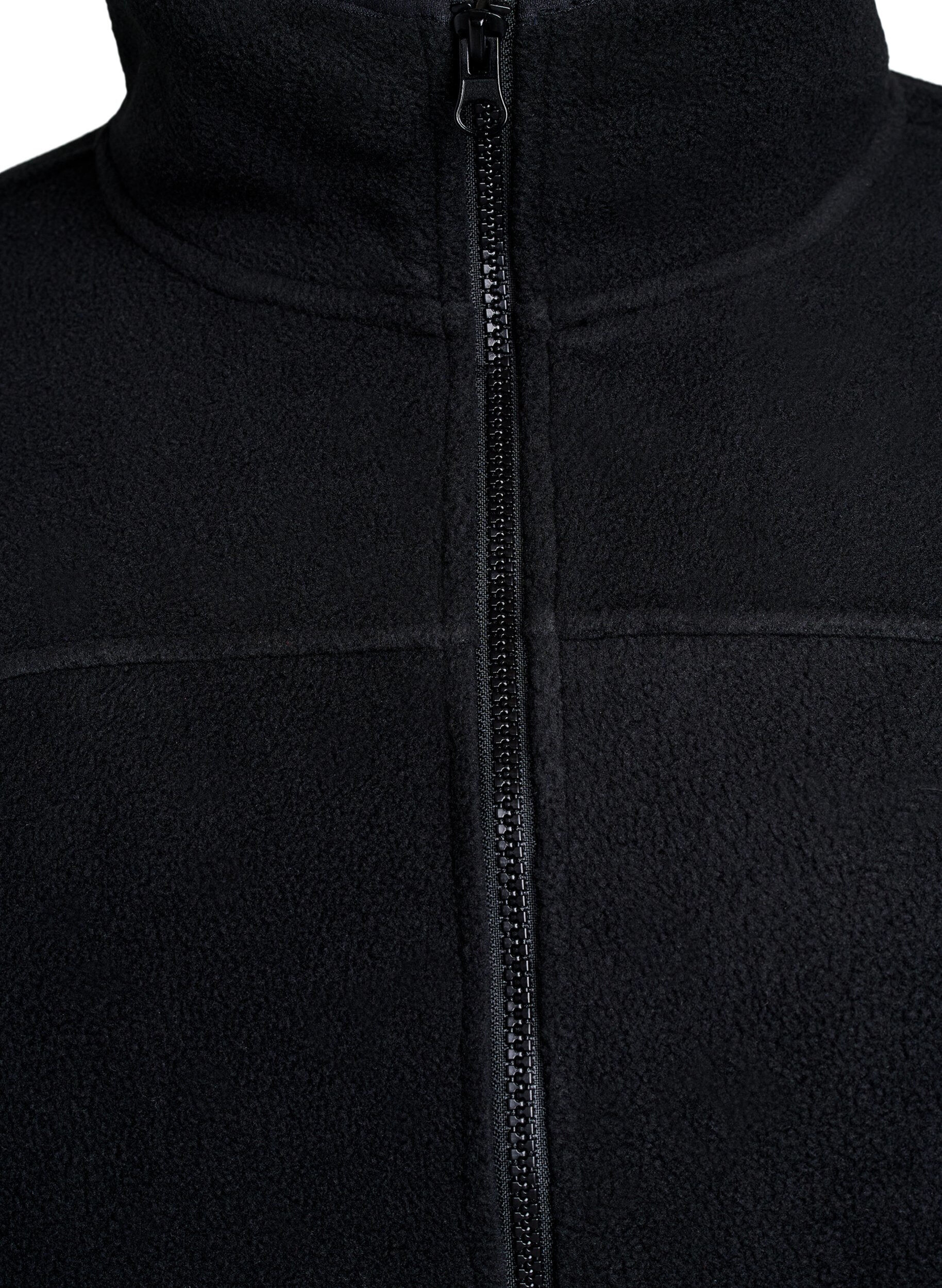 ZizzifashionFleece jacket with pockets, Black, Packshot image number 2