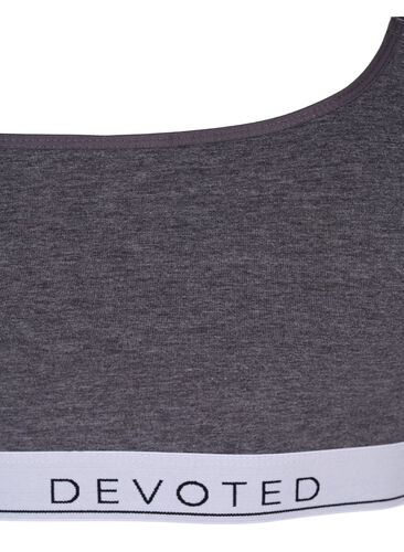 Soft bra with adjustable straps, Medium Grey Melange, Packshot image number 2