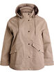 Short spring jacket with detachable hood, Beige, Packshot image number 0