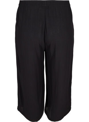 Loose culotte trousers in viscose, Black, Packshot image number 1