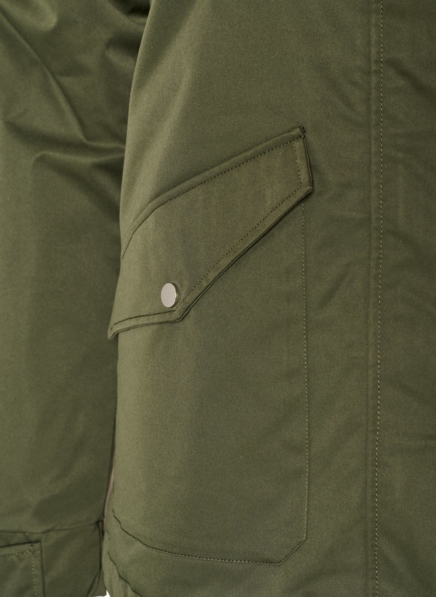 ZizzifashionPadded parka with a detachable hood, Green, Packshot image number 3