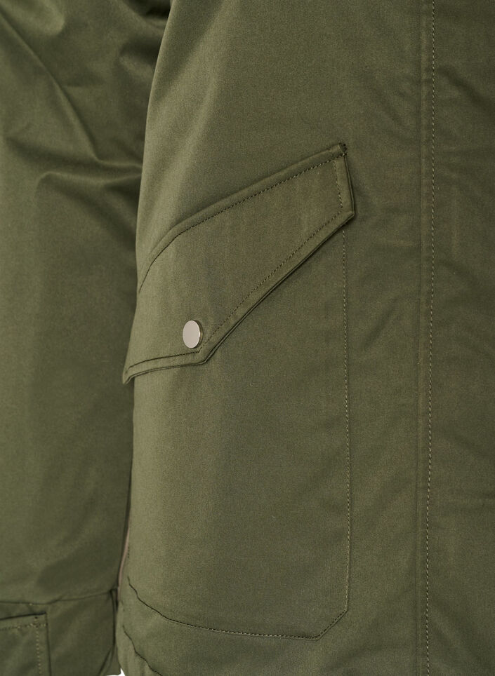 Padded parka with a detachable hood, Green, Packshot image number 3