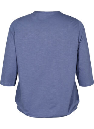 Cotton top with 3/4 sleeves, Vintage Indigo, Packshot image number 1