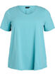 Basic plain cotton t-shirt, Blue, Packshot image number 0