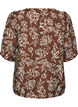 Viscose blouse with V-neck, Brown, Packshot image number 1