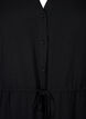 Short sleeve dress with tie waist, Black, Packshot image number 2