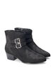 Wide fit - Short boot with studs and buckles, Black, Packshot image number 1