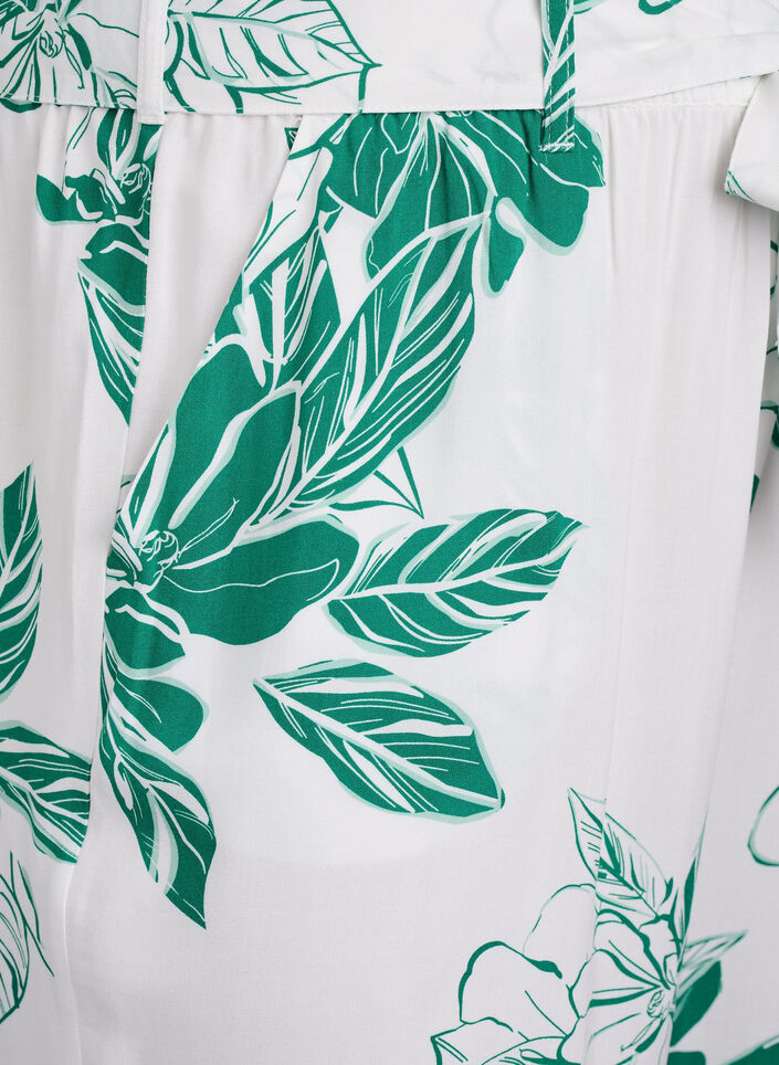 High-waisted viscose trousers, Green, Packshot image number 2