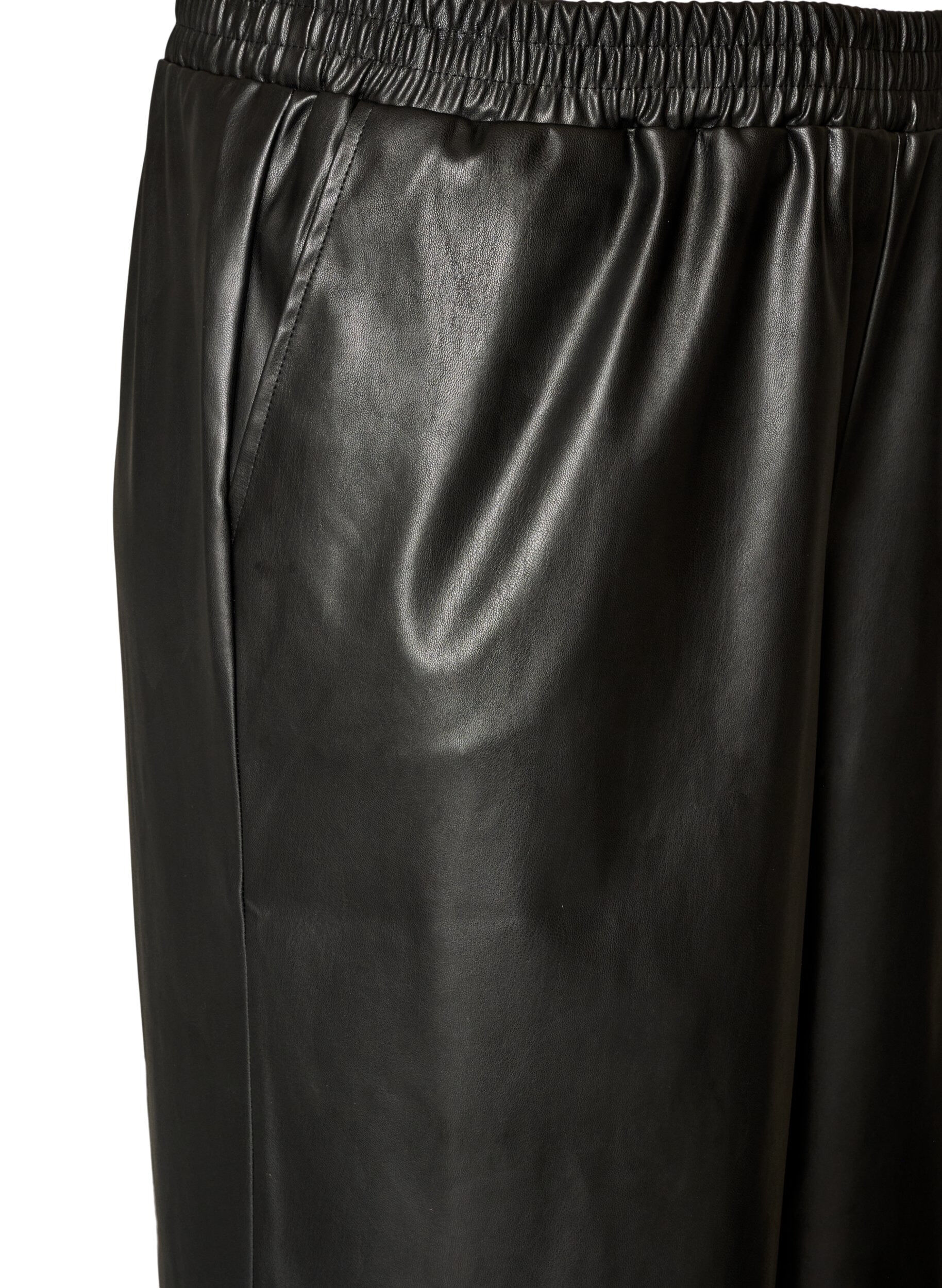 ZizzifashionBalloon trousers in faux leather, Black, Packshot image number 2