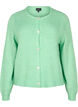 Knitted cardigan with wool and buttons, Light G. Green Mel., Packshot image number 0