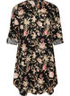 Long shirt in linen and viscose, Black, Packshot image number 0