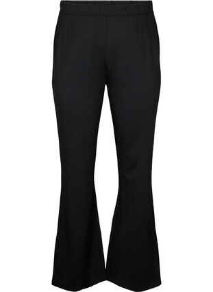 Bootcut trousers in viscose mix, Black, Packshot image number 0