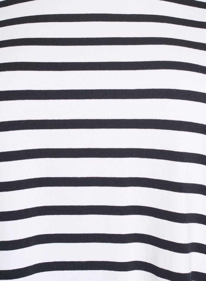 Striped T-shirt in organic cotton, White, Packshot image number 2