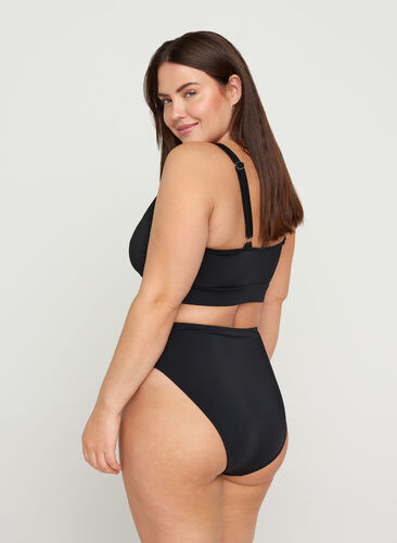 High-waisted bikini bottoms, Black, Model image number 1