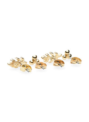 2-pack earrings, Gold, Packshot image number 1