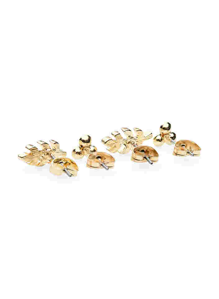 2-pack earrings, Gold, Packshot image number 1