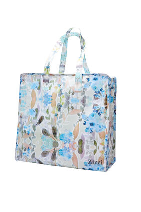 Shopping bag with zip, Humus Flower AOP, Packshot image number 1