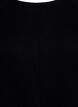 Knitted dress with a round neck and knitted pattern, Black, Packshot image number 2