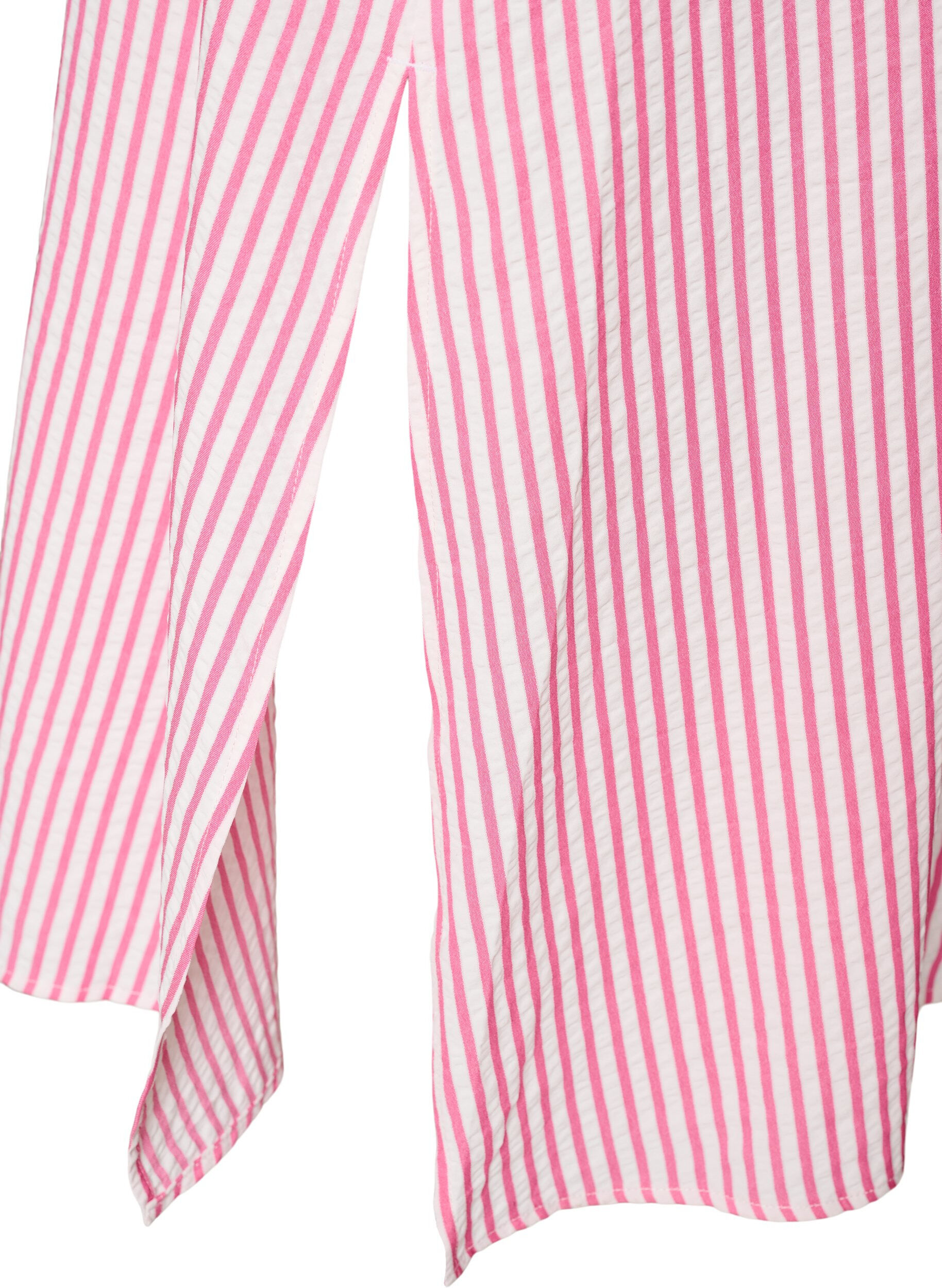 ZizzifashionAnkle-length shirt dress with tie belt and stripes, Pink, Packshot image number 3