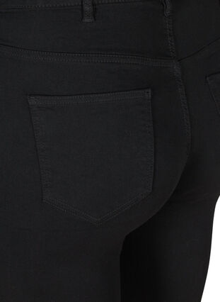 Close-fitting denim shorts with raw hems, Black, Packshot image number 3