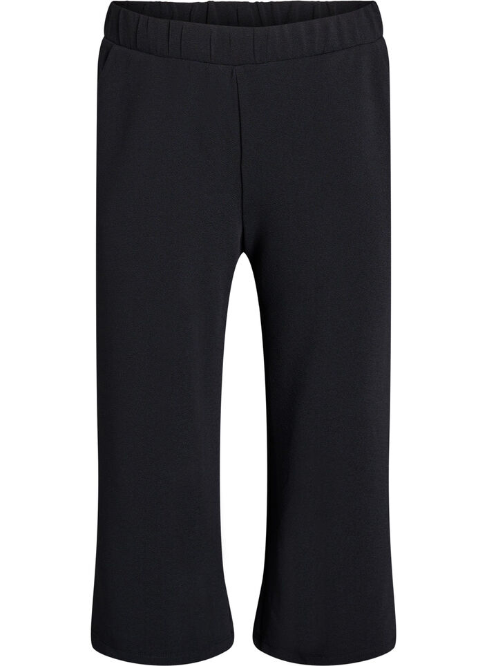 Loose trousers with 7/8 length, Black, Packshot image number 0