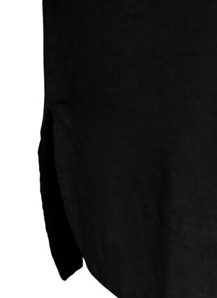 Long shirt with short sleeves, Black, Packshot image number 3