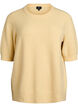 Knitted blouse with short sleeves, Yellow, Packshot image number 0