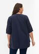 FLASH - Cotton blouse with half-length sleeves, Navy Blazer, Model image number 1