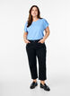 Cropped Vera jeans with a straight fit, Black, Model image number 0