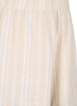 Striped shorts in a linen-viscose blend, Beige White Stripe, Packshot image number 2