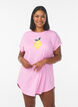 Short sleeve nightgown with text print, Pink, Model image number 0