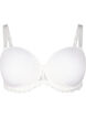 Moulded bra with lace details, White, Packshot image number 0