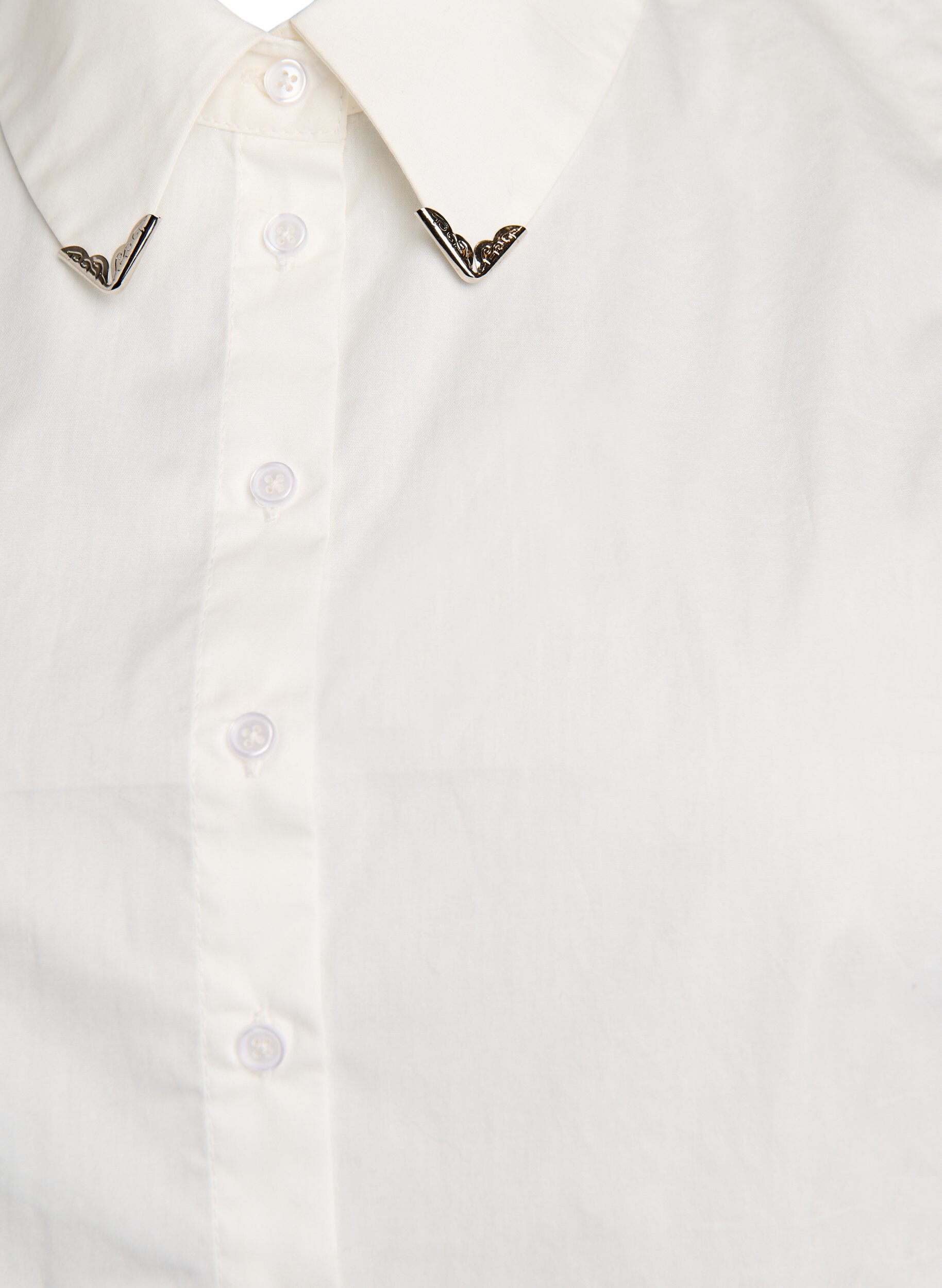 Zizzifashion Collar with metal tips, White, Packshot image number 2