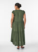 Midi dress in viscose with ruffle sleeves, Green, Model image number 2